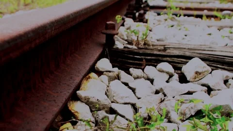 Old railway track 9 Stock Footage 278320435