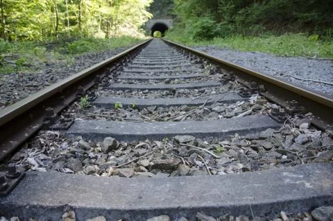 Old railway track Stock Photos