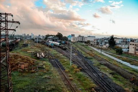 Old railway train Foto stock