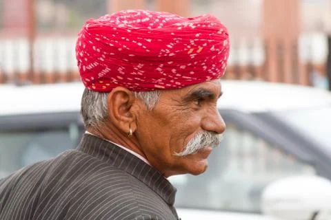 Old Rajasthani Man Foto stock