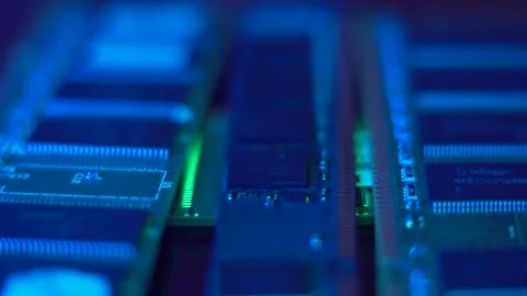 Old RAM Memory Sticks, Computer Hardware Close Up Stock Footage 327494329