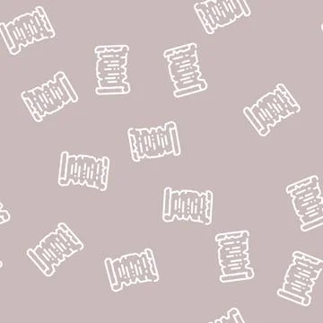 Old recipe cooking line vector seamless pattern Stock Illustration