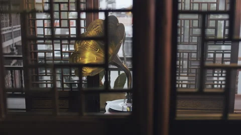 Old record player in a Chinese room Stock Footage 140960652