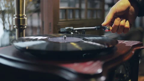 Old record player in a Chinese room Stock Footage 140967942