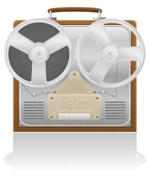 Old recorder vector illustration Illustrazione stock