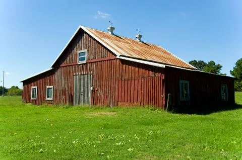 Old red barn Stock Photos