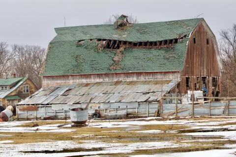 The Old Red Barn Stock Photos