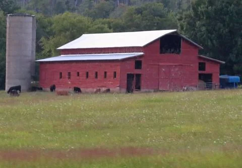 Old red barn Stock Photos