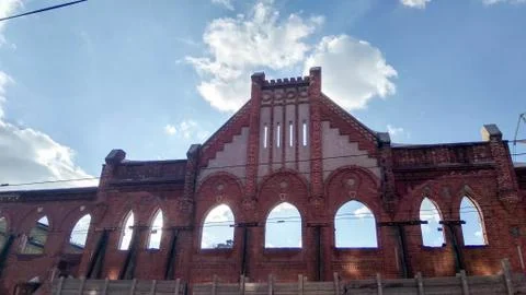 Old red brick building Stock Photos
