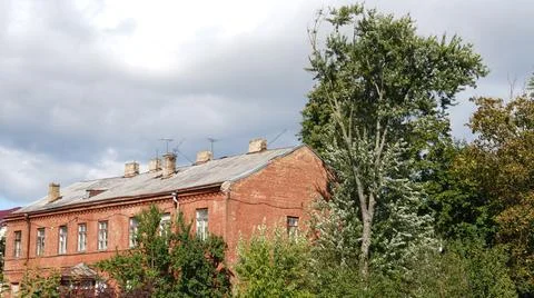 Old red brick building. Foto stock
