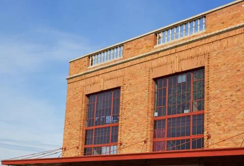 Old red brick factory Stock Photos