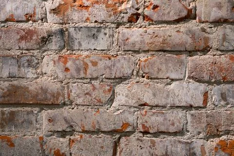 Old red brick masonry, background texture Stock Photos