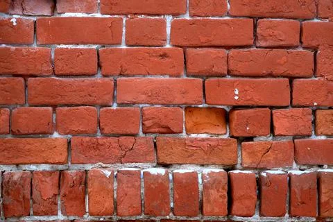 An old red brick wall. ancient building Stock Photos