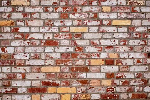 An old red brick wall. ancient building Stock Photos