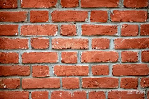 An old red brick wall. ancient building Stock Photos