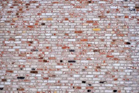 An old red brick wall. ancient building Stock Photos