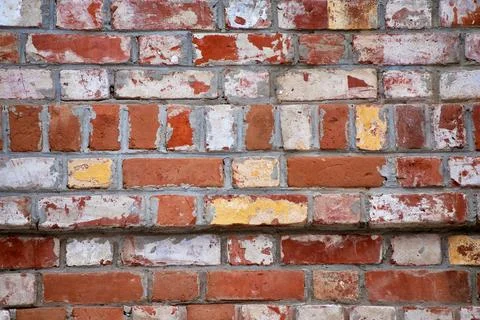 An old red brick wall. ancient building Stock Photos