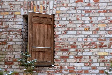 An old red brick wall. ancient building Stock Photos
