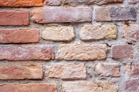 Old red brick wall background Stock Photos