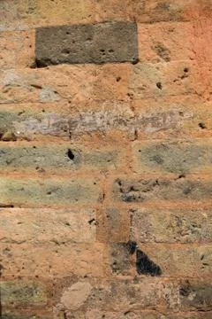 Old red brick wall background texture pattern 스톡 사진