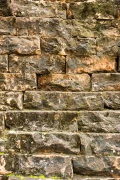 Old red brick wall background texture pattern Stock Photos