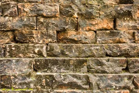 Old red brick wall background texture pattern Stock Photos