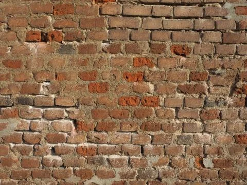 Old red brick wall background Stock Photos