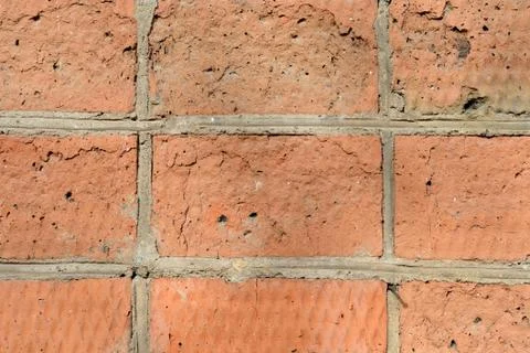 Old red brick wall background and texture close up Stock Photos