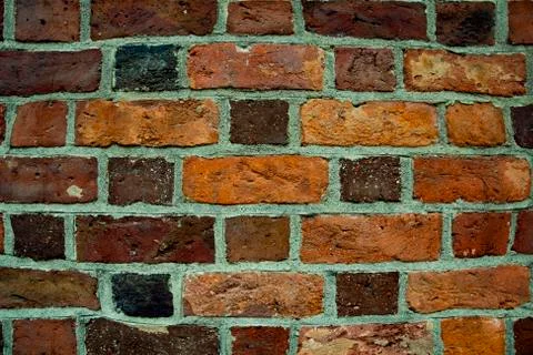 Old red brick wall background Stock Photos