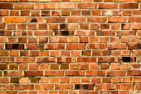 Old red brick wall, background Stock Photos