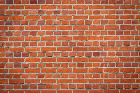 Old red brick wall for background. Stock-Fotos