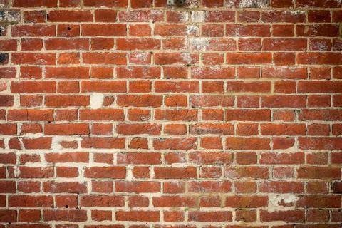 Old red brick wall background Stock Photos