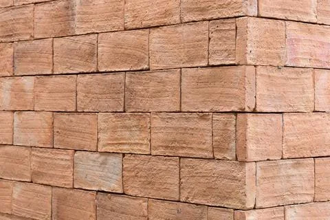 Old red brick wall background Stock Photos