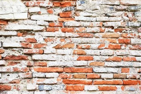 Old red brick wall background Foto stock