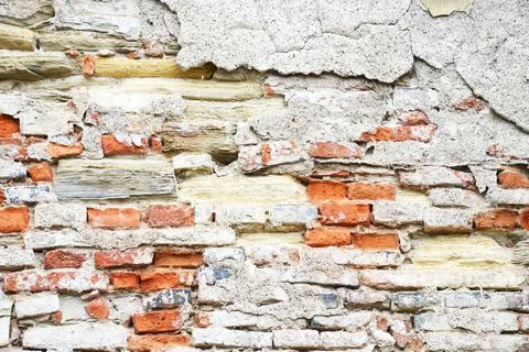 Old red brick wall background Stock Photos