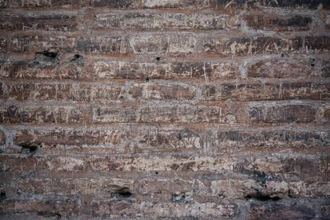 An old red brick wall background Stock Photos