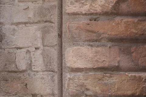Old red brick wall background Stock Photos