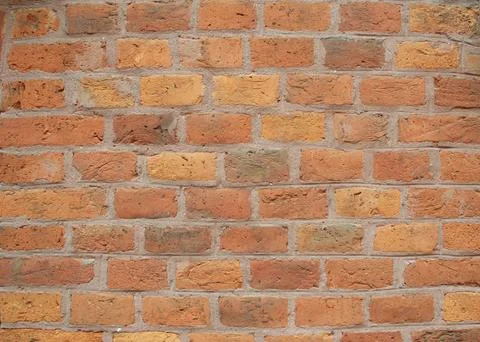 Old Red Brick Wall Background, Rustic Vintage Wallpaper Pattern Surface Stock-Fotos