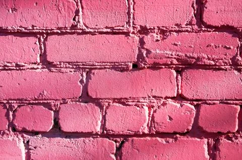 Old red brick wall ,bricks, closeup, background Foto stock