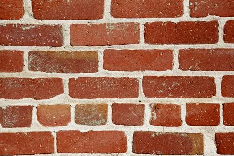 Old red brick wall close Stock Photos