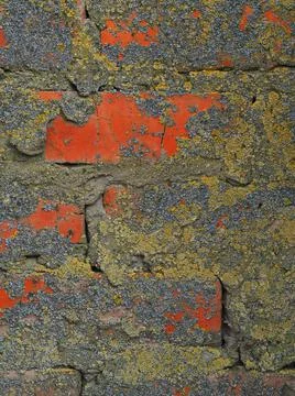 Old red brick wall close up Foto stock