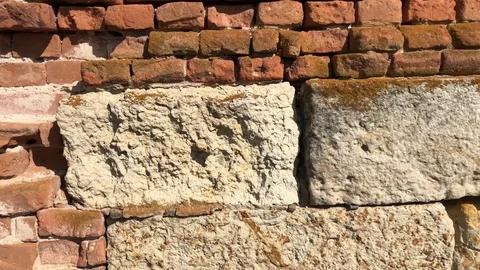 Old red brick wall Stock Footage 116467891