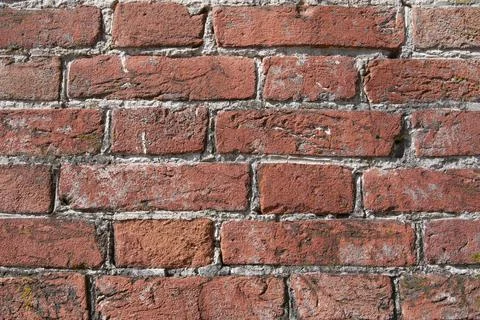 Old red brick wall. Old red brick texture Stock Photos