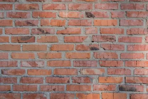 Old red brick wall pattern, texture and background Foto stock