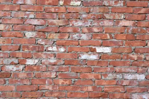 Old red brick wall Stock Photos