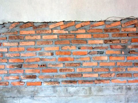 Old red brick wall. Stock Photos