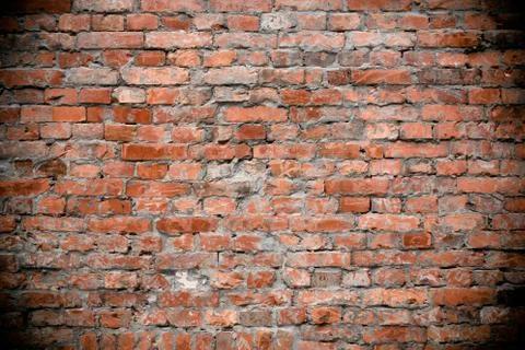Old red brick wall Stock Photos