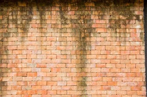 Old red brick wall 스톡 사진