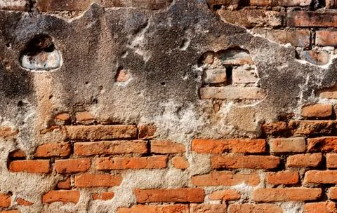 Old red brick wall. Stock Photos