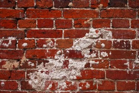 Old red brick wall Foto stock
